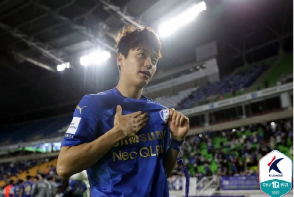 결승골을 터뜨린 전진우 ⓒ연합뉴스=한국프로축구연맹 제공 결승골을 터뜨린 전진우 ⓒ연합뉴스=한국프로축구연맹 제공